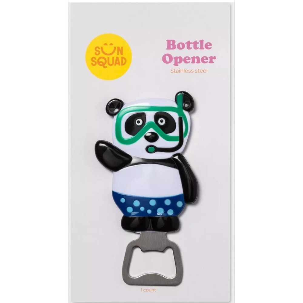 Sun Squad Panda Bottle Opener Party Summer Fun New